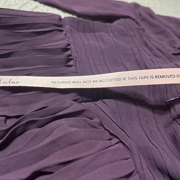 Lulus Impactful Elegance Purple Tiered Balloon Sleeve Maxi Dress - Size M - Picture 4 of 4